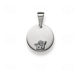 Schutzengel Anhänger in 18 Karat Weissgold - 1258.02638/1201